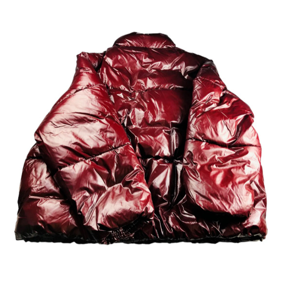A New Day Womens Puffer Water Resistant Zip Lined Jacket Outdoor Maroon XXL - Picture 3 of 11